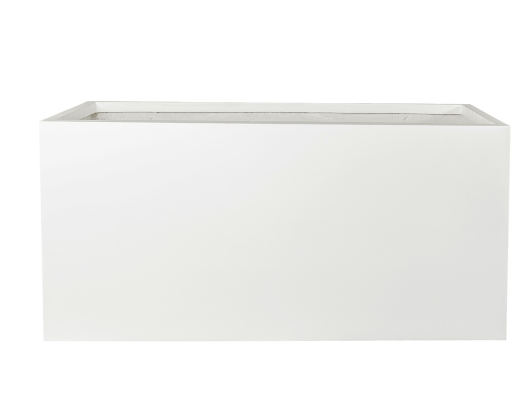 RECTANGULAR BOX PLANTER WHITE POLY FIBERS, SET OF 5- 59"x24.5"x27.5", 47"x19.5"x21.5", 39.5"x15.5"x19.5", 31.5"x12"x15.5" ,23.5"x10"x12"