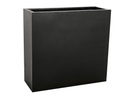 RECTANGULAR TALL PLANTER BOX BLACK POLY - RESIN POTS, SET OF 2- 42.5"x15.5"x40" 33"x12"x31.5"
