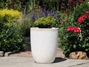 TALL MILANO CONE PLANTERS, CORAL WHITE, SET OF 3- 17"X23", 13"X18", 11"X14