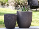 MILANO CONE PLANTER, CORAL BRONZE, SET OF 3 - 18"X19.5", 14.5"X15.5", 12"X13.5"