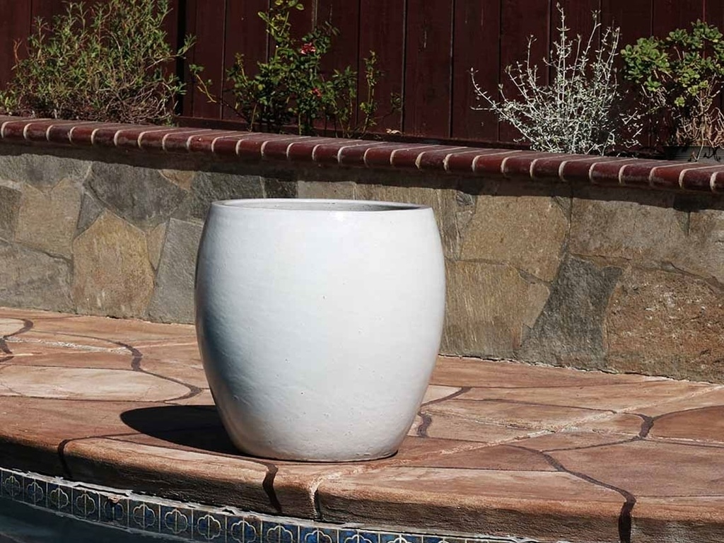 JAM'S PLANTER, WHITE WHITE,  SET OF 3- 20.0" X 22.5", 15.5" X 16.5", 11.0" X 12.0"