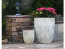 TALL MILANO CONE PLANTERS, AEGEAN WHITE, SET OF 3- 17"X23", 13"X18", 11"X14