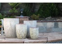 TALL MILANO CONE PLANTERS, AEGEAN WHITE, SET OF 4- 21.5"X27.0", 17"X23", 13"X18", 11"X14
