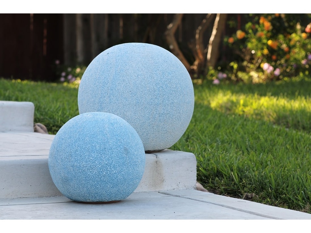 DECORATIVE SPHERE, CORAL AQUA, SIZE A, 16"D