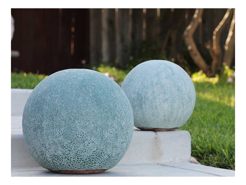 DECORATIVE SPHERE,  CORAL GREEN, SIZE A, 16"D