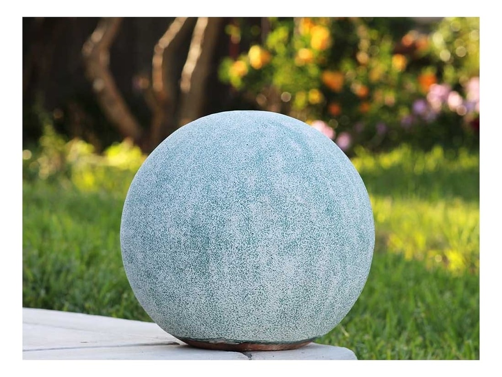 DECORATIVE SPHERE, CORAL GREEN, SIZE B, 12"D