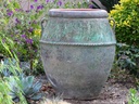 NIGERIAN JAR, VERDIGRIS  30.5"X37.5"