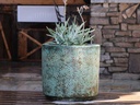 REDONDO PLANTER MID, CORAL GEM GREEN, SET OF 4-19.5"X18.0", 17.0"X15.5", 15.0"X14.0", 13"X12.5"