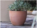 MK EGG PLANTER, WASH CLAY,  SET OF 3-  19"x15.5", 15"x12.5", 11"x8.5"