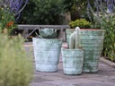 RIPPLE PLANTER, AEGEAN GREEN, SET OF 3- 18.0"X 19.0", 14.0" X 15.0", 10.0" X 11.0".