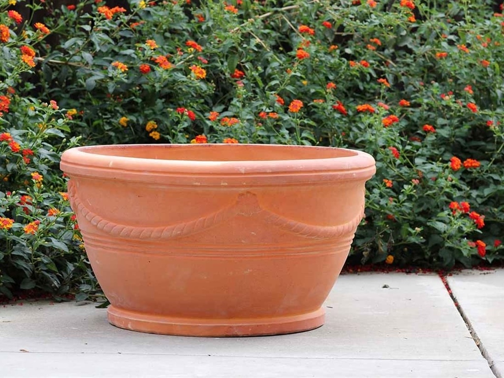 PROVENCE LOW PLANTER, RED CLAY, SET OF 3- 27"X14.5",20"X11",13.5"X7.5"