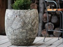 TALL MILANO PLANTER, CORAL GREY, SET OF 3- 22.0" X 23.5" 17.0" X 18.5" 12.5" X 14.0"