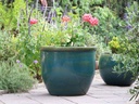 CANA GARDEN PLANTER, TURQUOISE GREEN, SET OF 4-  24"X20", 19"X17", 16"X13", 12"X10"