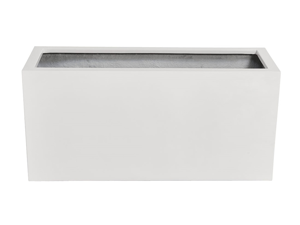 RECTANGULAR BOX PLANTER WHITE POLY FIBERS, SET OF 4-  47"x19.5"x21.5", 39.5"x15.5"x19.5", 31.5"x12"x15.5", 23.5"x10"x12"