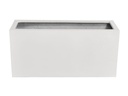 RECTANGULAR BOX PLANTER WHITE POLY FIBERS, SET OF 4-  47"x19.5"x21.5", 39.5"x15.5"x19.5", 31.5"x12"x15.5", 23.5"x10"x12"