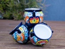TALAVERA BAJA STACKED FOUR CUPS PLANTER, 16.0"x13.0"