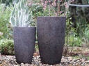 TALL CONE PLANTER, CORAL BRONZE, SET OF 2- 17.5"X27", 13"X22.5"