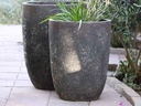 TALL MILANO CONE PLANTERS, CORAL RUST, SET OF 3- 17"X23", 13"X18", 11"X14