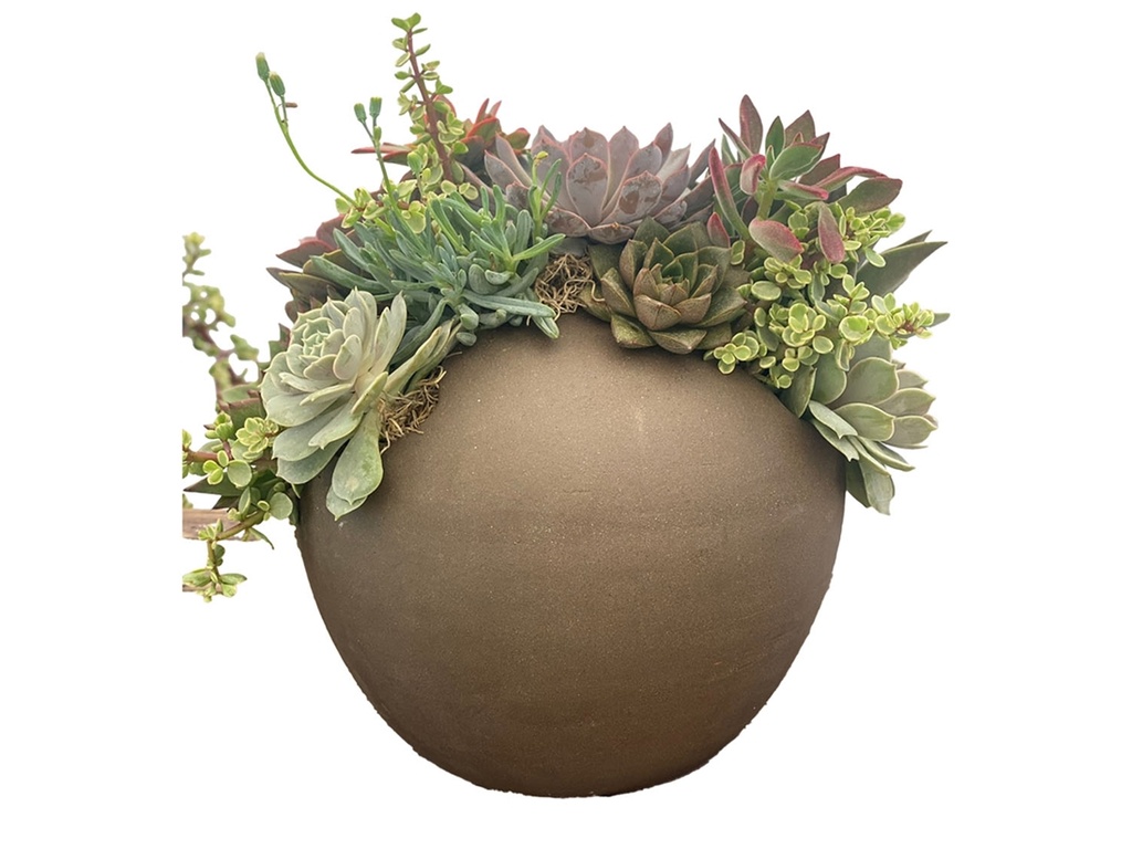 ORBIT PLANTER, PURE CLAY, 12.0"