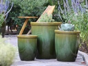 TALL GARDEN POT, MOSS SEA GREEN, 19.5"X21.5", 15.5"X17.0", 11.5"X13.5"