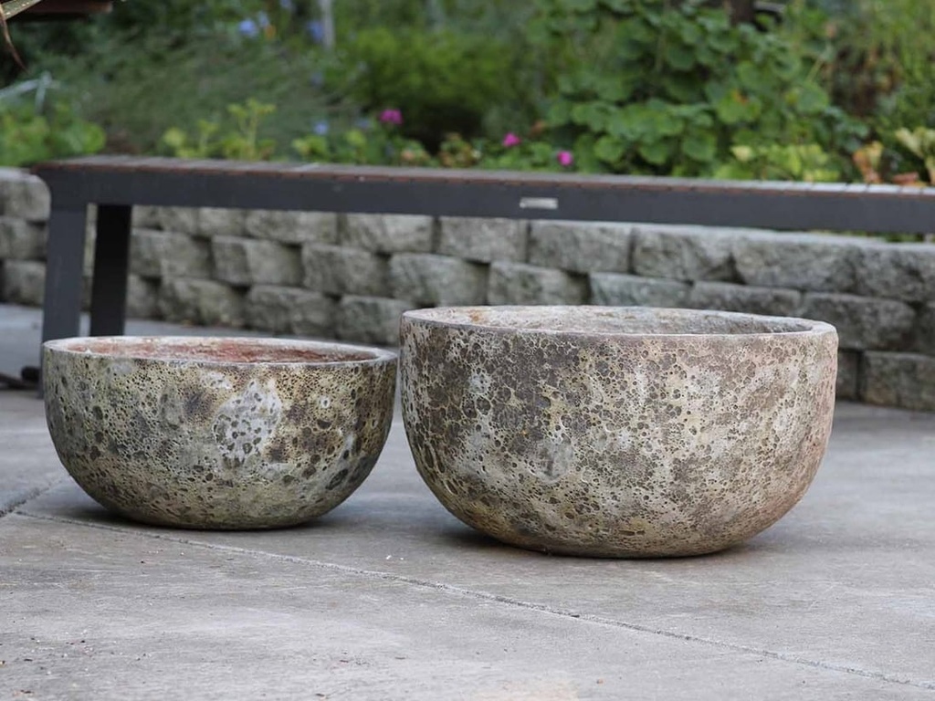 HALF MOON BOWL, ATLANTIS BROWN, SET OF 2 - 23.0"X12.5", 19.5"X10.0"