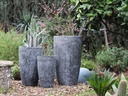 TALL CONE PLANTER, CORAL BLACK, SET OF 2- 17.5"X27", 13"X22.5"
