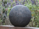 DECORATIVE SPHERE,  16", SILVER ROCK