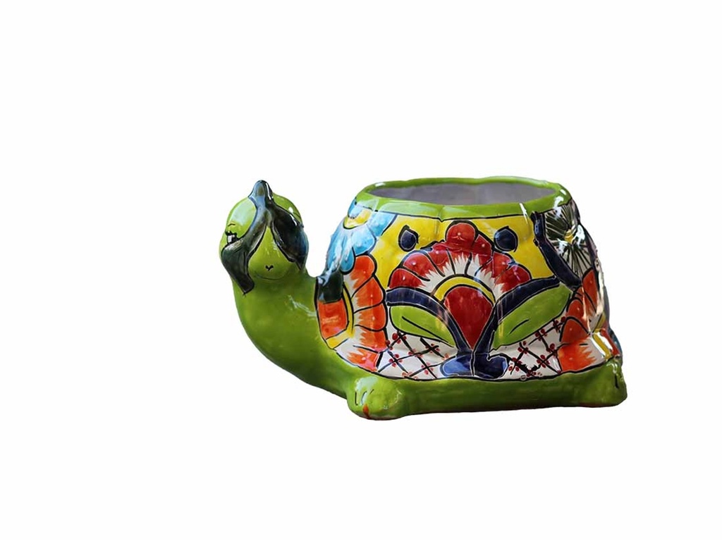 GLAZED CRATE ANIMAL BOWL PLANTER