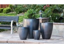 CATALINA POTS, MATTE BLACK, SET OF 4- 26.0"x29.5", 20.0"x24.5", 15.5"x18.5", 12.0"x13.5"