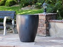 CATALINA POTS, MATTE BLACK,  SET OF 3- 20.0"x24.5", 15.5"x18.5", 12.0"x13.5"