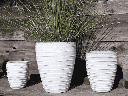 JARDIN DE NICE PLANTER, WHITE WHITE, SET OF 3 - 19.0" X 23.5", 15.0" X 19.5", 11.0" X 15.5"