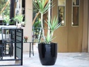 MILANO CONE PLANTER, BLACK, SET OF 3- 18"X19.5", 14.5"X15.5", 12"X12"