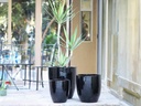 MILANO CONE PLANTER, BLACK, SET OF 3- 18"X19.5", 14.5"X15.5", 12"X12"