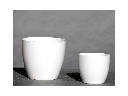 PEACE LILY CACHE POT, MATTE WHITE, 6.5"X5.5", SOLD IN CASE OF 8