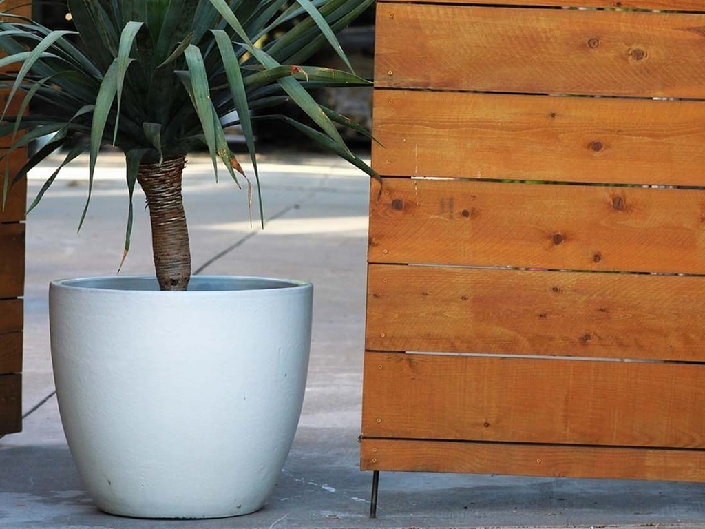 COCO POTS, WHITE SATIN, SET OF 3- 19"X17", 15'X13", 12"X11"