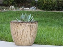 COCO POTS, LIGHT MOCHA, SET OF 3-19"X17", 15'X13", 12"X11"