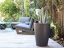 TALL TAPERED PLANTER, MATTE BLACK, SET OF 3-17.0" X 23.0", 13.0" X 18.0", 11.0" X 14.0"
