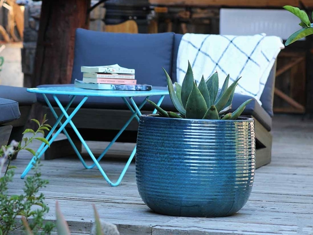 TUSCANO PLANTER, GREEN MIRAGE, SET OF 3-22.0"X18.5", 17.5"X15.0", 13.5"X11.5"