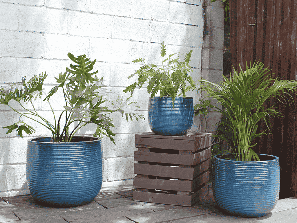 TUSCANO PLANTER, GREEN MIRAGE, SET OF 3-22.0"X18.5", 17.5"X15.0", 13.5"X11.5"