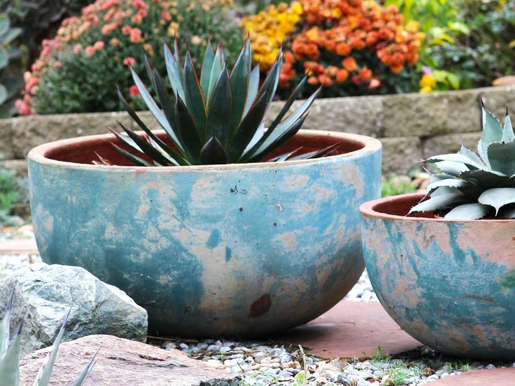 HIMALAYAN BOWL, ATLANTIS SKY, SET OF 2 - 23.0"X8.0", 19.5"X6.0"