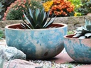 HIMALAYAN BOWL, ATLANTIS SKY, SET OF 2 - 23.0"X8.0", 19.5"X6.0"
