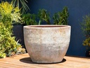 XLG RIMLESS PARCO PLANTER, HEIRLOOM WHITE, SET OF 3 - 35.0" X 29.0", 29.0" X 24.0", 22.0" X 18.0", ABC