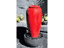 LARGE TALL JAR, FOUNTAIN, LAVISH RED, SIZE B, 22"X46.5"  (BASE/PUMP SOLD SEPERATELY)