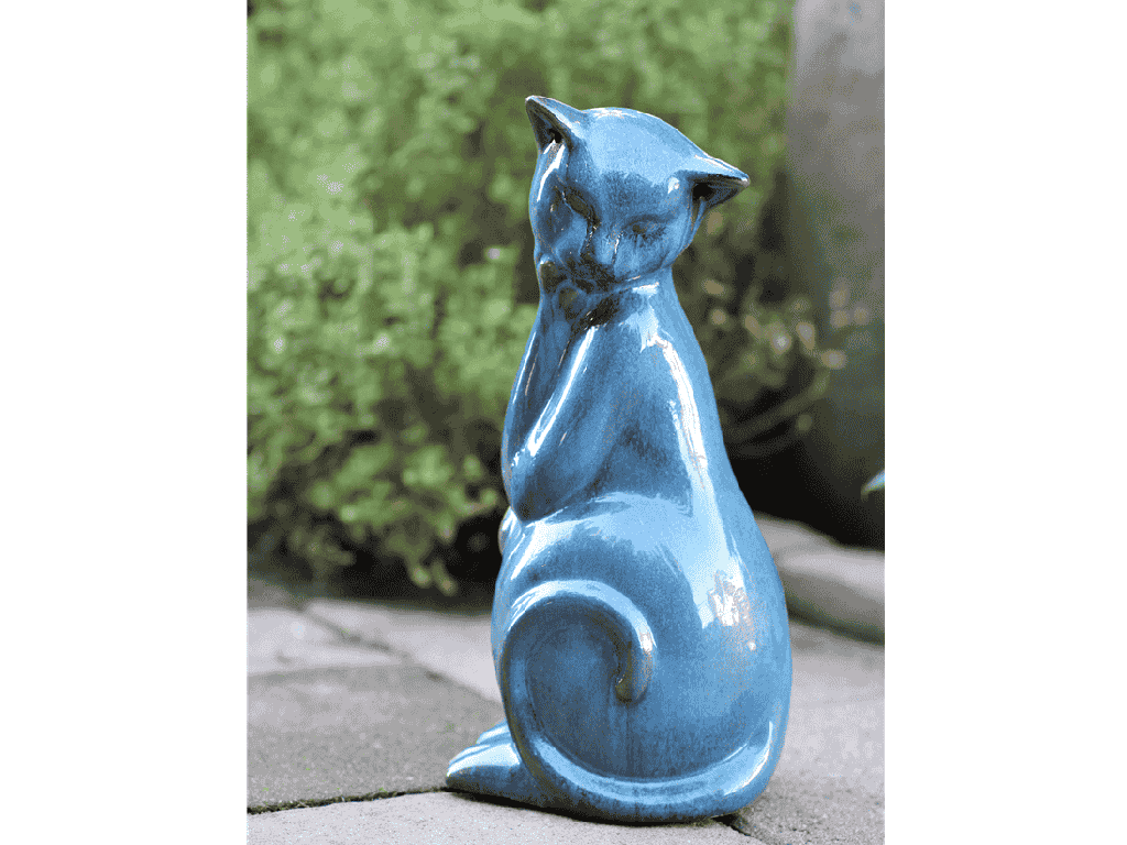 CAT GIRL, FALLING AQUA 7.5'' X 16.0"