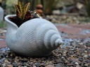 SHELL PLANTER, WHITE NO SPECKLE 23.0" X 17.0" X 13.0"