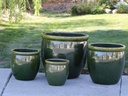 LARGE NO DECOR PLANTER, FERN GREEN, SET OF 4 - 24.0" X 22.0", 19.0" X 19.0", 15.5" X 15.0", 12.0" X 12.0"