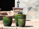 SMALL NO DECOR PLANTER, FERN GREEN, SET OF 3 - 19.0" X 19.0", 15.5" X 15.0", 12.0" X 12.0"
