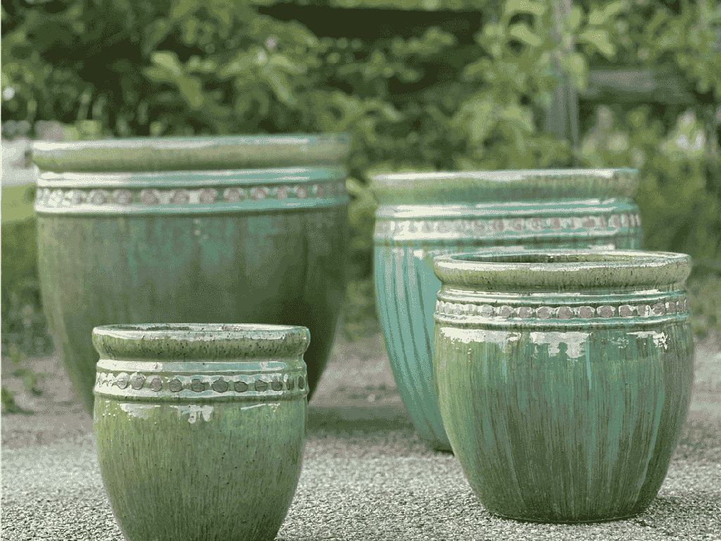 DECOR PLANTER, GREEN STREAM, SET OF 4 - 24.0" X 22.0", 19.0" X 19.0", 15.5" X 15.0", 12.0" X 12.0"