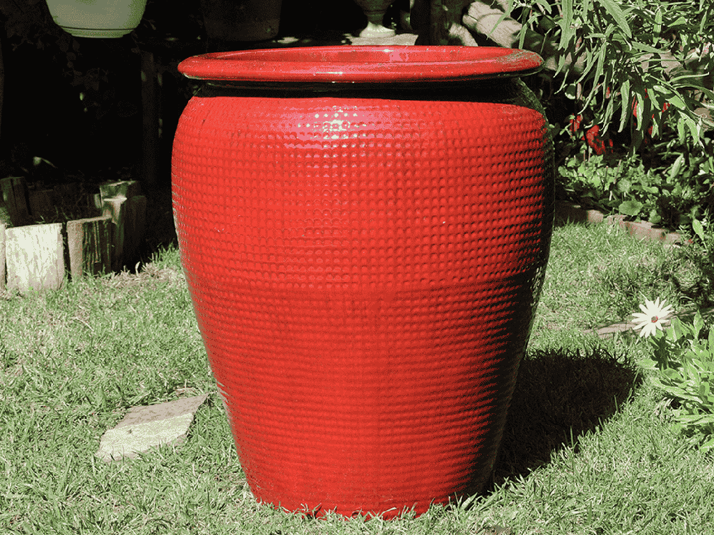 MANHATTAN JAR PLANTER, LAVISH RED, SET OF 2- 22.5" X 27.5", 14" X 22"