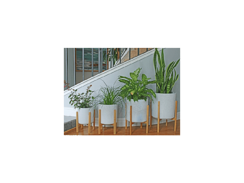 ARECA PALM PLANTER, WHITE SPECKLE, SET OF 4- 14.0"X14.0", 12.0X12.0", 10.0*X0.0", 8.7"X8.7"
